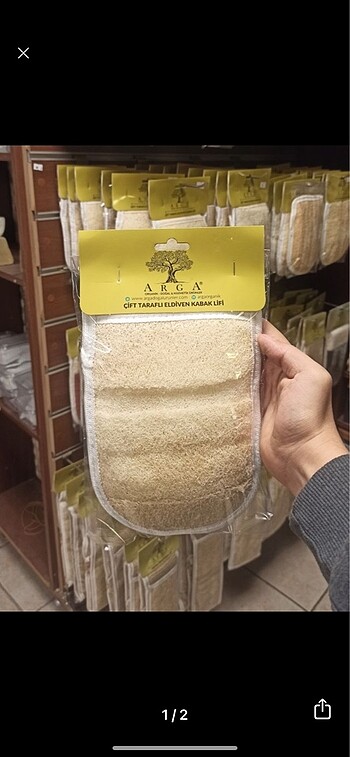 Çift taraflı kabak lifli kese
