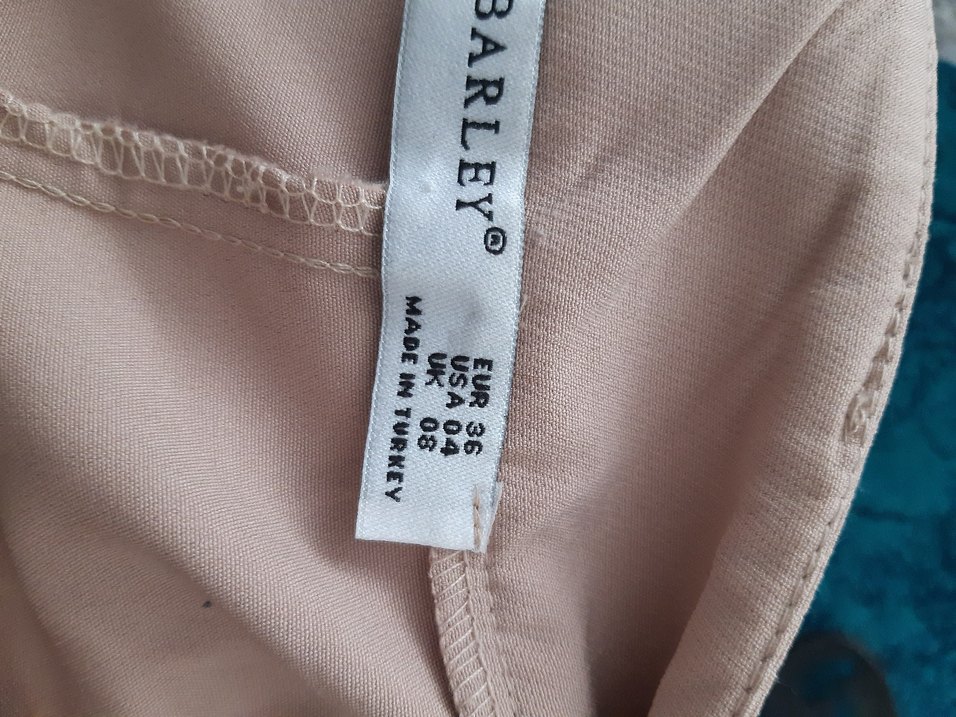 Bej Midi Kadın Kumaş Pantolon - Görsel 4