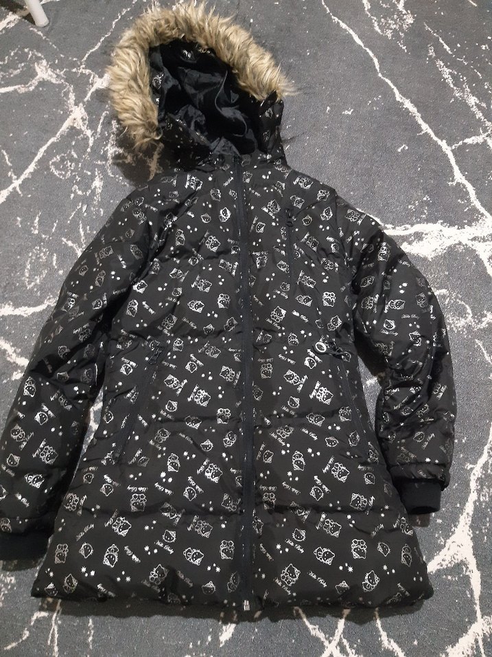 Sokak Stili Kürklü Siyah çocuk Kışlık Mont - Görsel 2