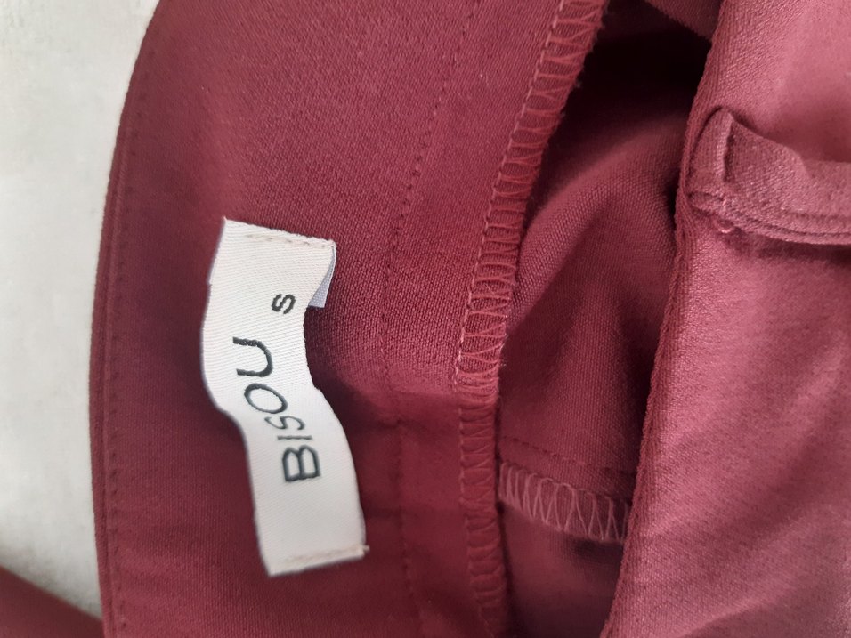 Bordo Kadın Midi Kumaş Pantolon - Görsel 4