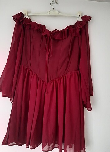 l Beden bordo Renk 40 beden mezuniyet aBiye
