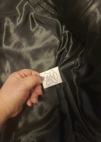 Düğmeli Siyah Deri Biker Yelek - Görsel 3