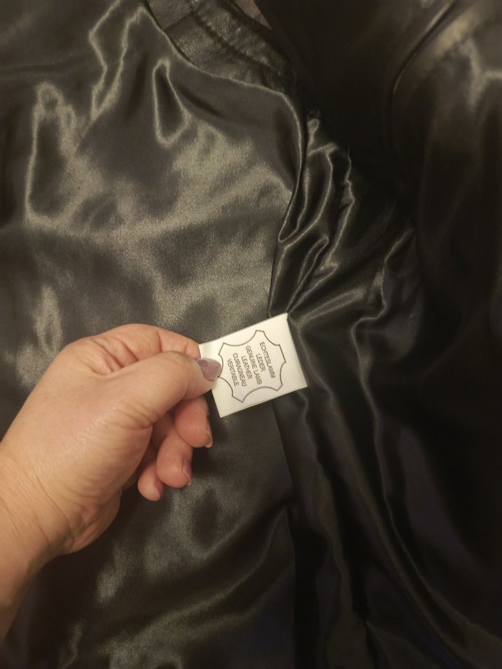 Düğmeli Siyah Deri Biker Yelek - Görsel 3