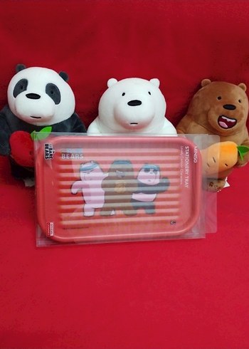  Beden Renk Kırmızı We Bare Bears Tepsi