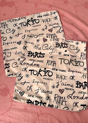 İkili Yazılı Dekoratif Yastık Kılıfı - Görsel 6