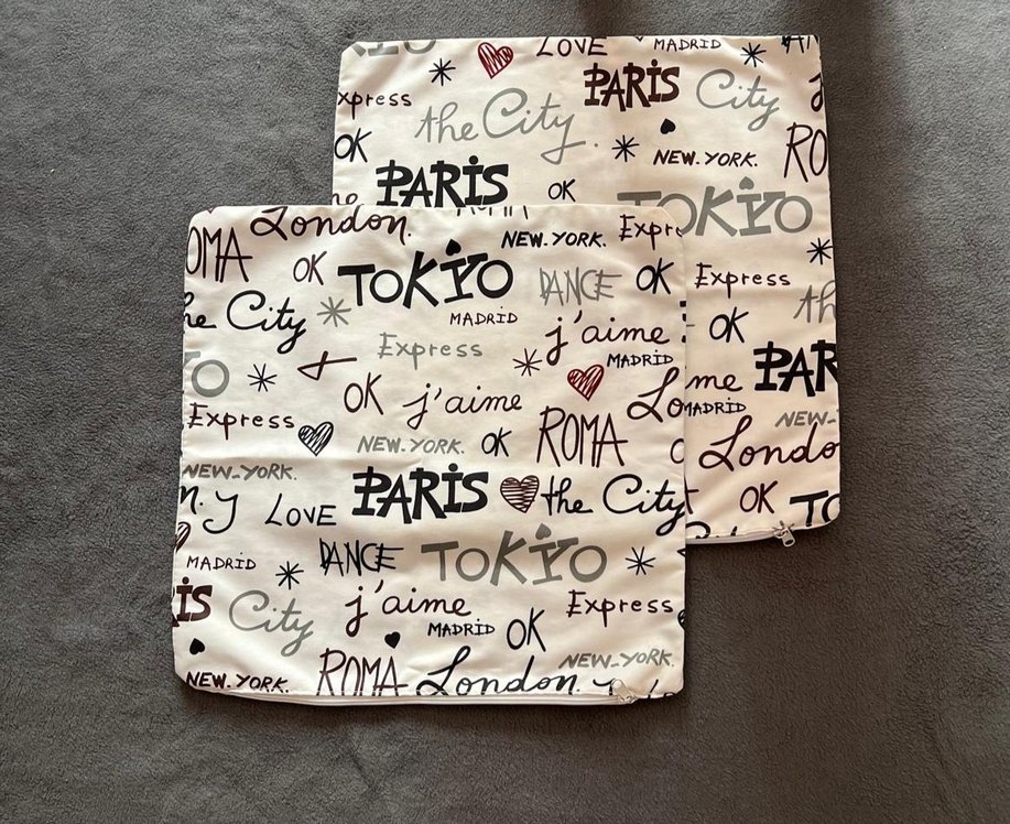 İkili Yazılı Dekoratif Yastık Kılıfı - Görsel 4