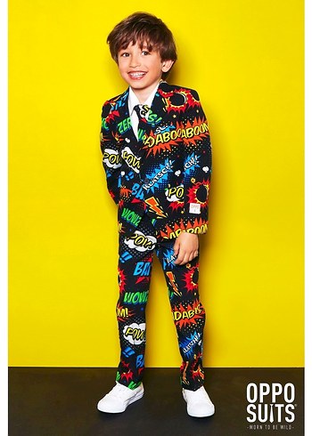 OPPO SUITS Çocuk Renkli Desenli Takım Elbise - Görsel 9