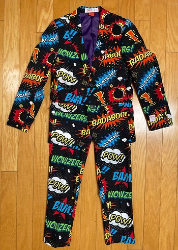 OPPO SUITS Çocuk Renkli Desenli Takım Elbise - Görsel 6