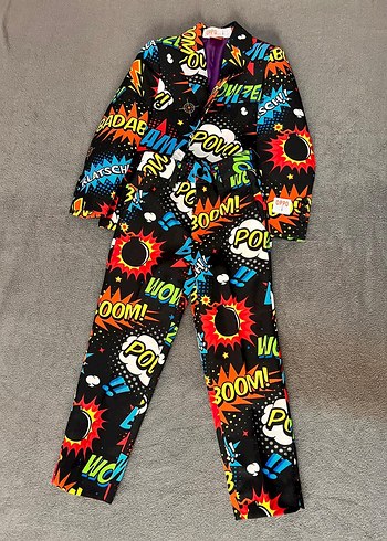 OPPO SUITS Çocuk Renkli Desenli Takım Elbise - Görsel 14