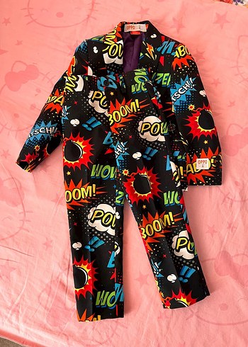 OPPO SUITS Çocuk Renkli Desenli Takım Elbise - Görsel 10