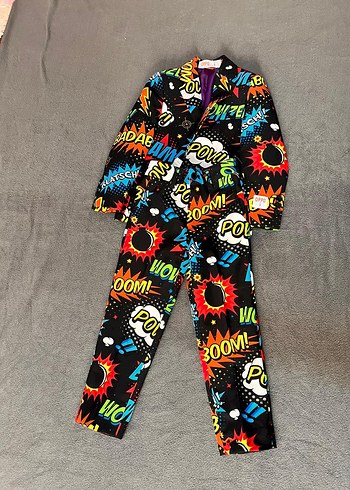 OPPO SUITS Çocuk Renkli Desenli Takım Elbise - Görsel 11