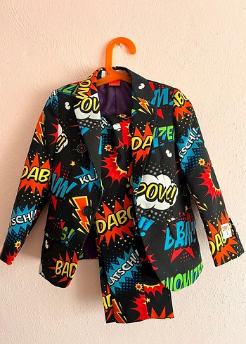 OPPO SUITS Çocuk Renkli Desenli Takım Elbise - Görsel 2