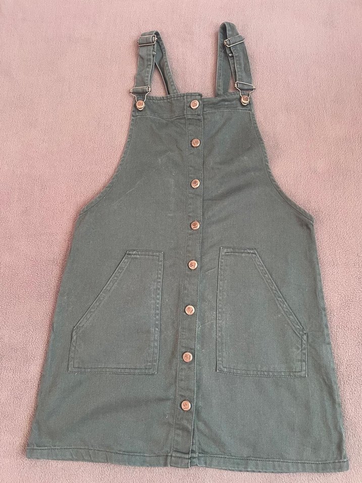 Koton Düğmeli Kadın Kot Midi Tulum - Görsel 4