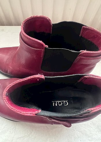 Gön Deri 39 No. Burgundy Deri Tokalı Kadın Botu - Görsel 6