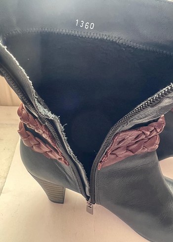 Rieker Kahverengi Deri Kadın Botlar Tokalı Topuklu - Görsel 7