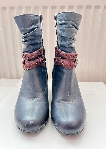 Rieker Kahverengi Deri Kadın Botlar Tokalı Topuklu - Görsel 8