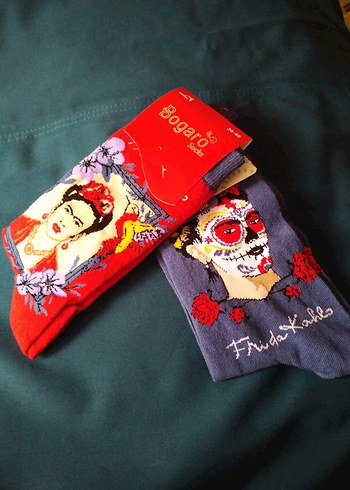 Baskılı Çoraplar Frida Kahlo Desenli