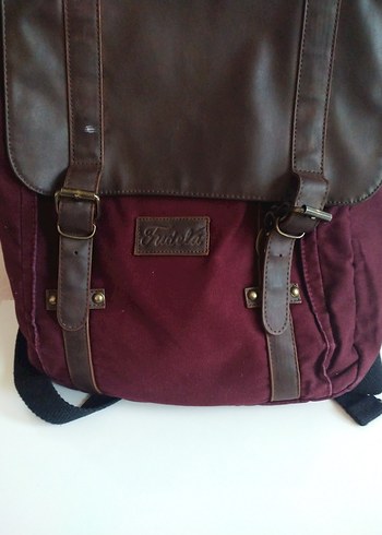 Furla Fudela Bordo Deri Tokalı Sırt Çantası