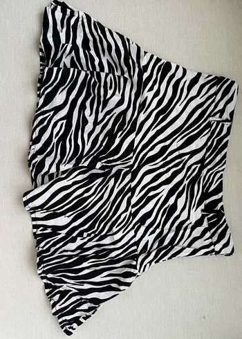 38 Beden Zebra desenli şort etek