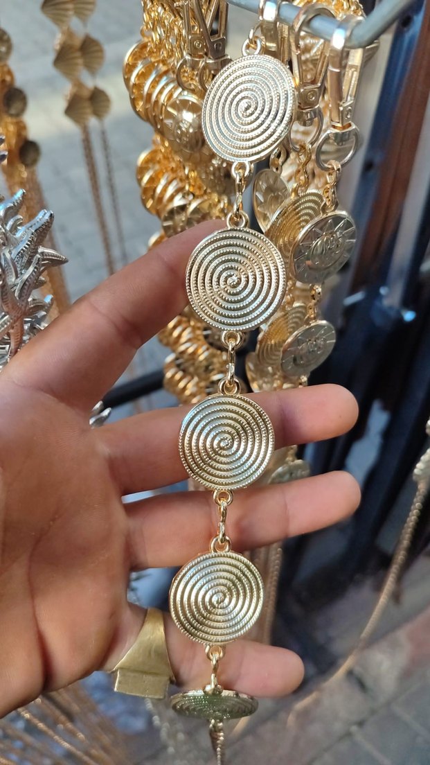 Altın Renk Zincir Detaylı Bohem BEl Zinciri - Görsel 2