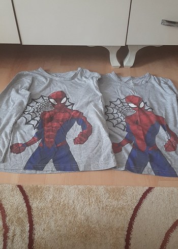 Erkek Çocuk Gri Baskılı Uzun Kollu Tişört