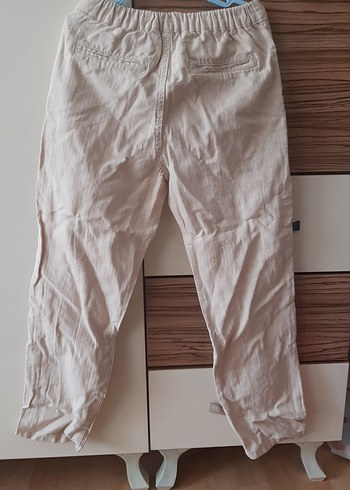 LC Waikiki Bej Keten Erkek Çocuk Bol Kesim Pantolon