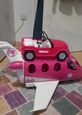  Pembe Barbie Uçak Oyuncağı ve arabası