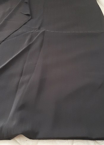 Düz Siyah hafif çizgili kumaş - Görsel 3