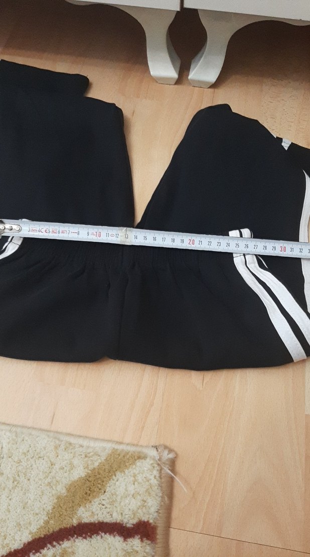 Siyah Düz Desenli çizgili Eşofman - Görsel 5