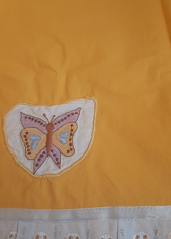 Sarı Nakışlı Çocuk Uyku Seti - Görsel 3