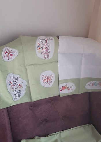 Nakışlı Pamuklu Bebek Uyku Örtüsü - Görsel 3