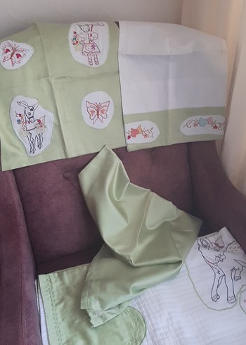 Nakışlı Pamuklu Bebek Uyku Örtüsü - Görsel 4