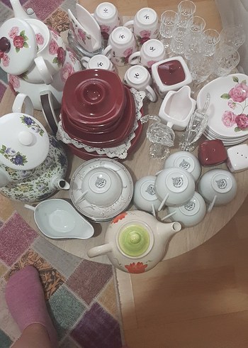 Çiçek Desenli Beyaz Porselen Kahvaltı Takımı karaca marka - Görsel 2