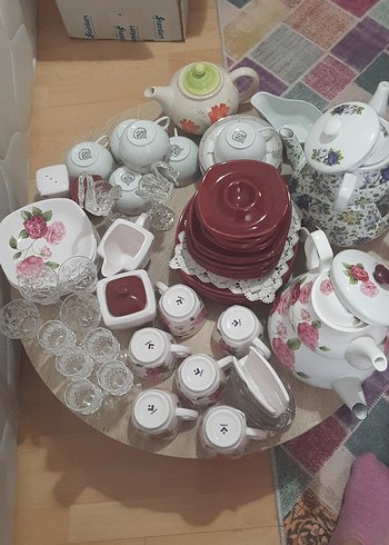 Çiçek Desenli Beyaz Porselen Kahvaltı Takımı karaca marka - Görsel 3