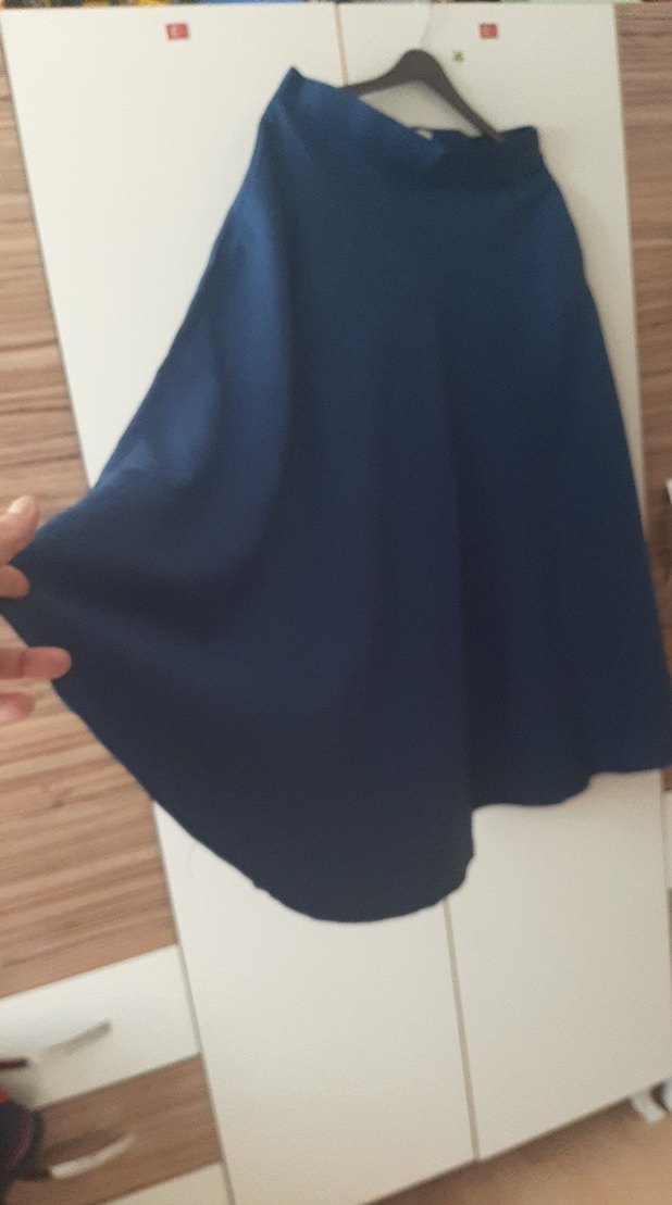 Kadın Lacivert Uzun Salaş Etek - Görsel 4