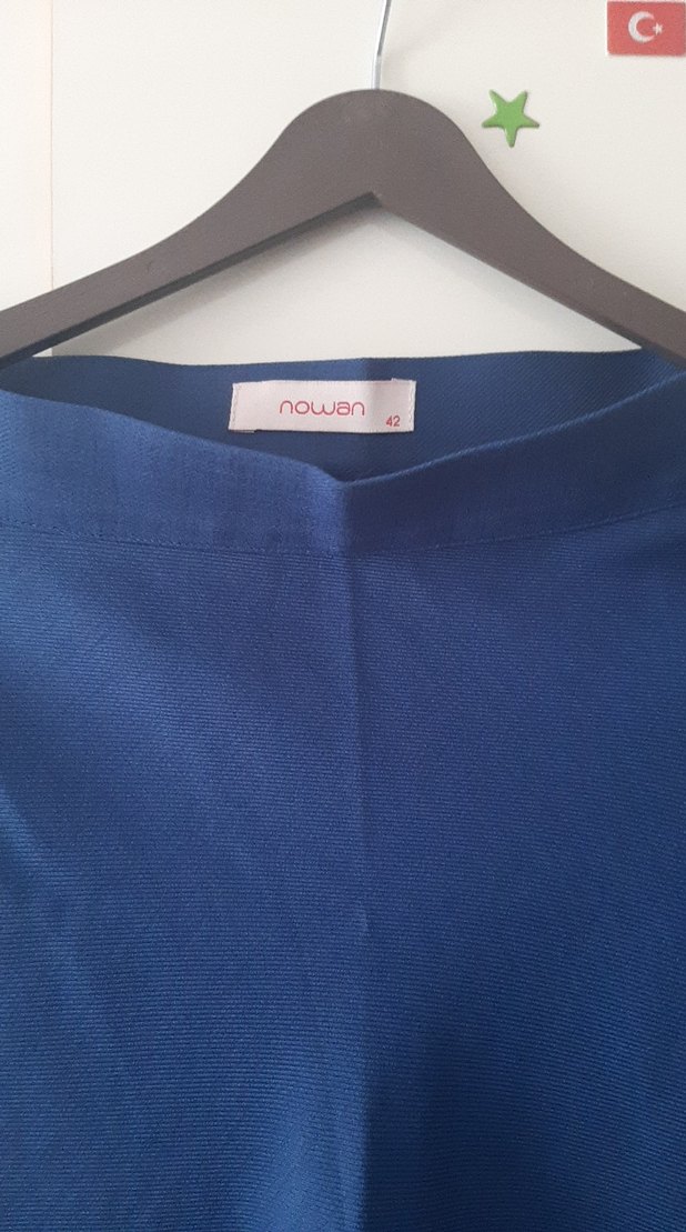 Kadın Lacivert Uzun Salaş Etek - Görsel 3