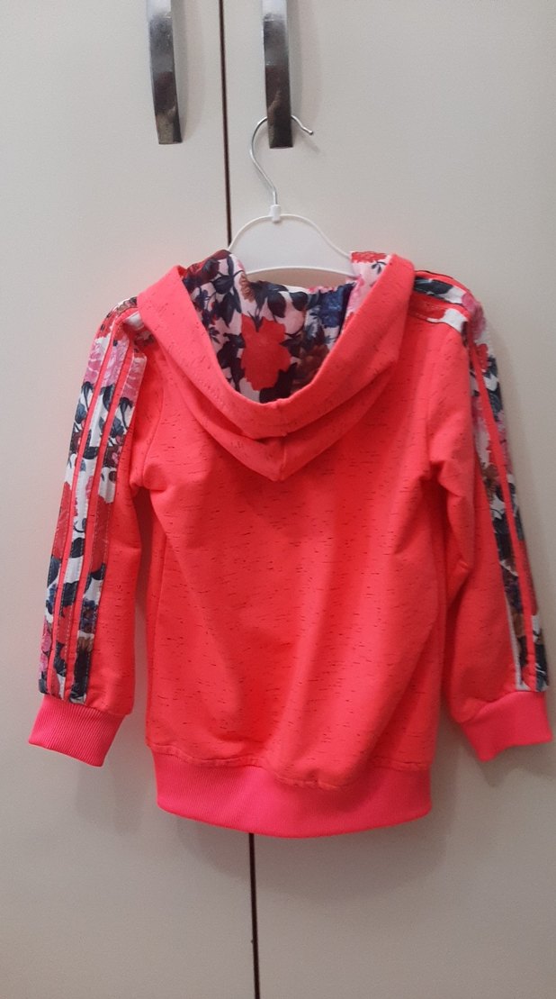 Kız Çocuk Kapüşonlu Fermuarlı Sweatshirt - Görsel 3