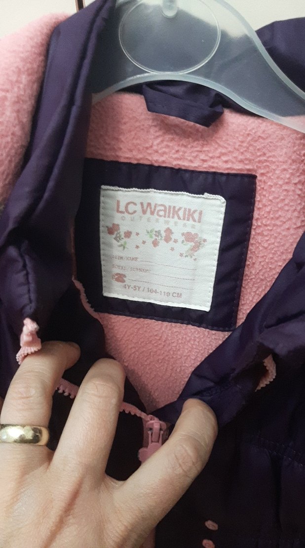 Kız Çocuk Mor Kürklü Mont - Görsel 2