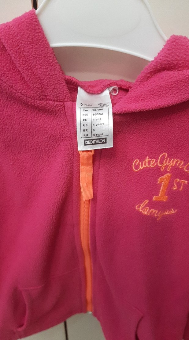 Kız Çocuk Kapüşonlu Fermuarlı Sweatshirt - Görsel 2