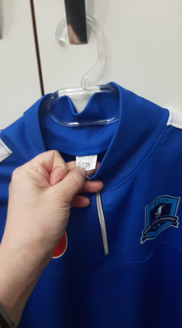 Mavi Fermuarlı Erkek Spor Sweatshirt - Görsel 2