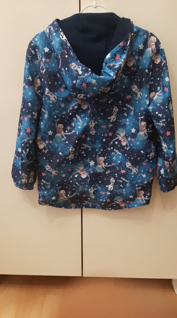 Kız Çocuk Kapüşonlu Baskılı Fermuarlı yağmurluk - Görsel 3