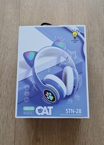 Cat Stn28 Bluetooth kedi kulaklık Işıklı 