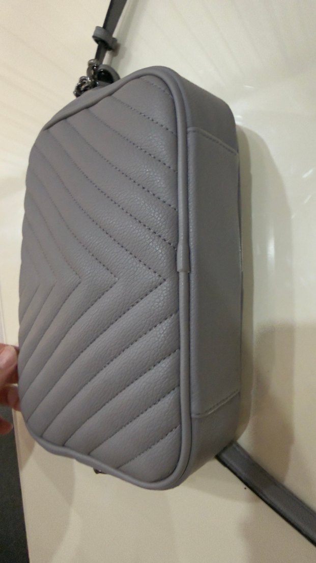 Gri Deri Kadın Çanta - Görsel 3