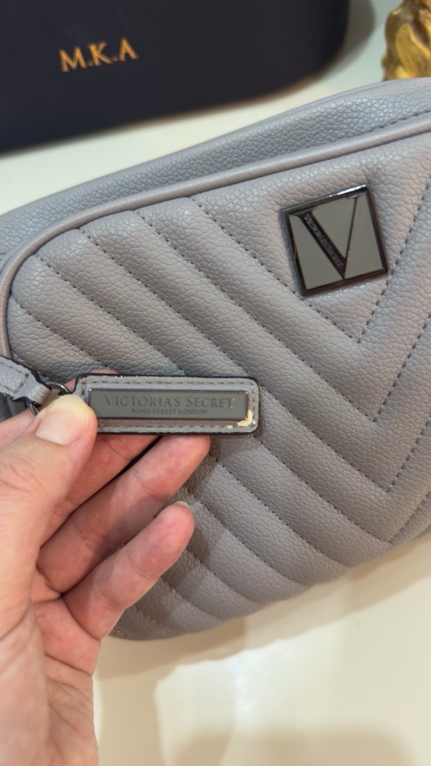 Gri Deri Kadın Çanta - Görsel 5