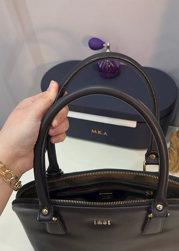 Siyah Deri Klasik Kadın Çanta - Görsel 4