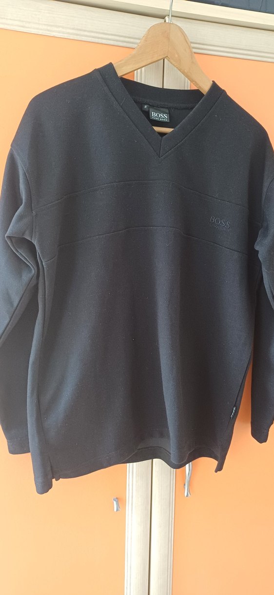 Erkek Siyah V Yaka Sweatshirt en 55 cm - Görsel 2