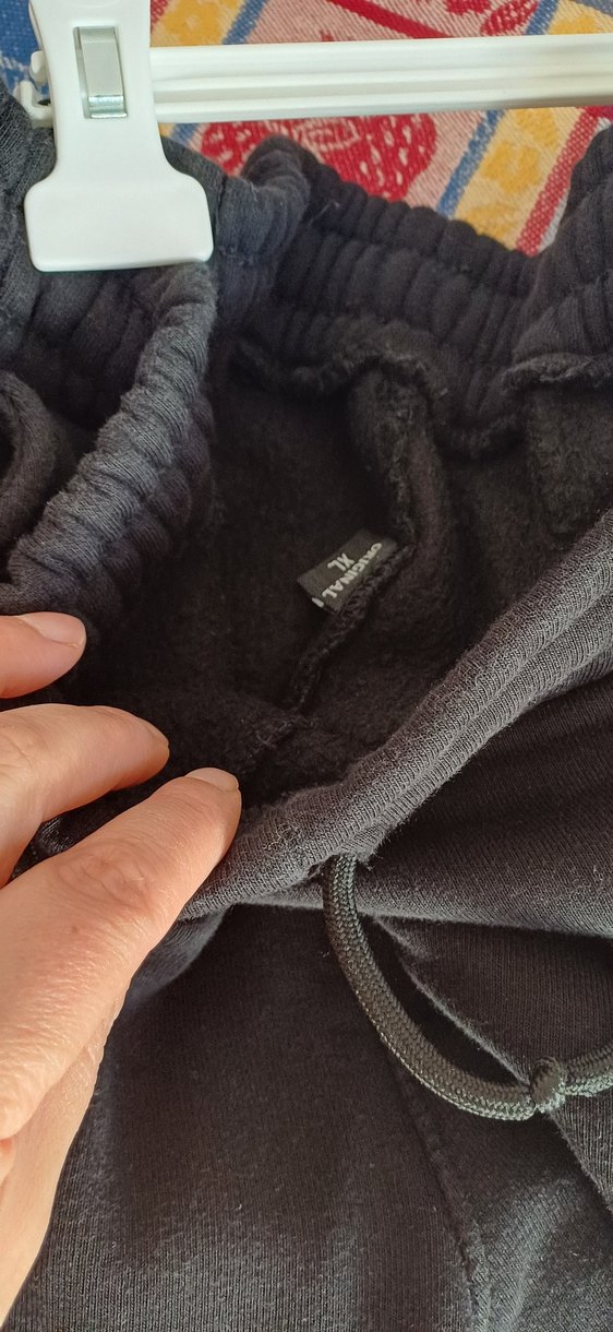 Siyah Rahat Kesim Kadın Eşofman Altı içi polar - Görsel 4