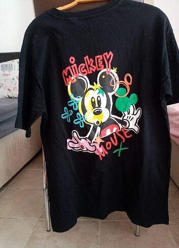 m Beden siyah Renk Mickey mouse tişört