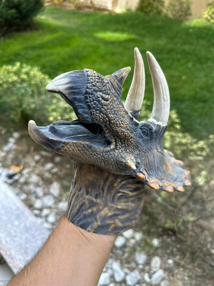 Dinozor Kukla Triceratops - Görsel 3