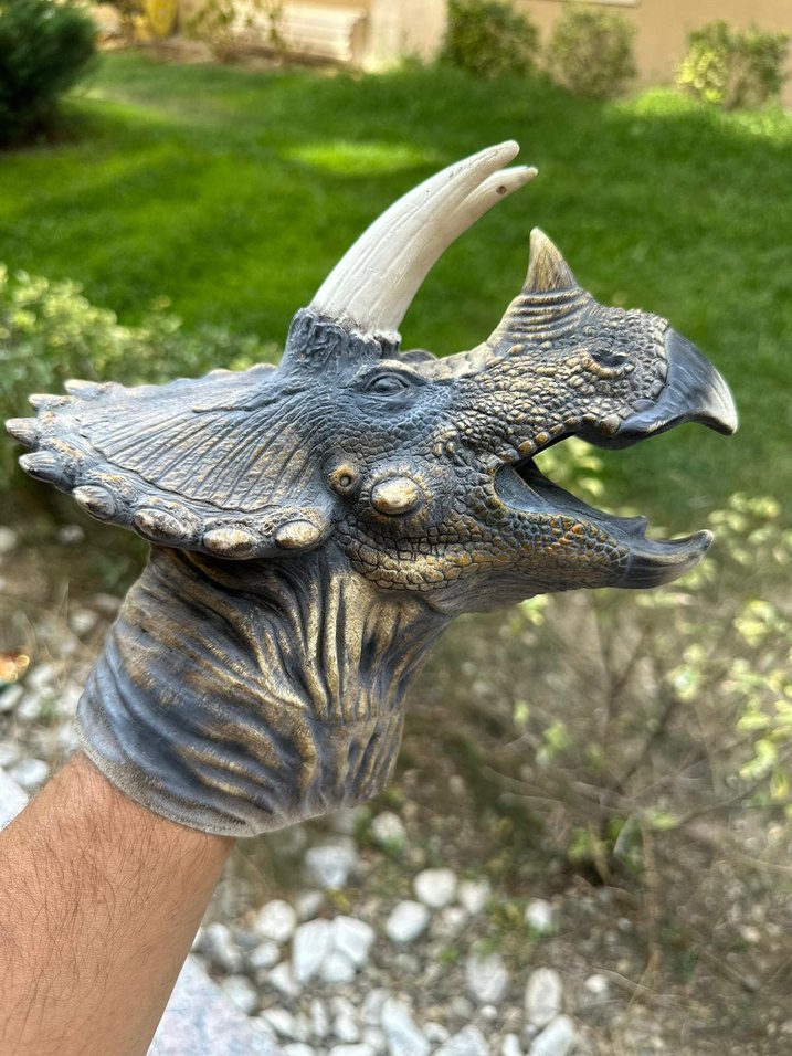 Dinozor Kukla Triceratops - Görsel 4